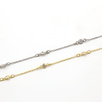 Sterling Silver or Vermeil Round Tiny CZ Cubic Zirconia – Sold by the Foot