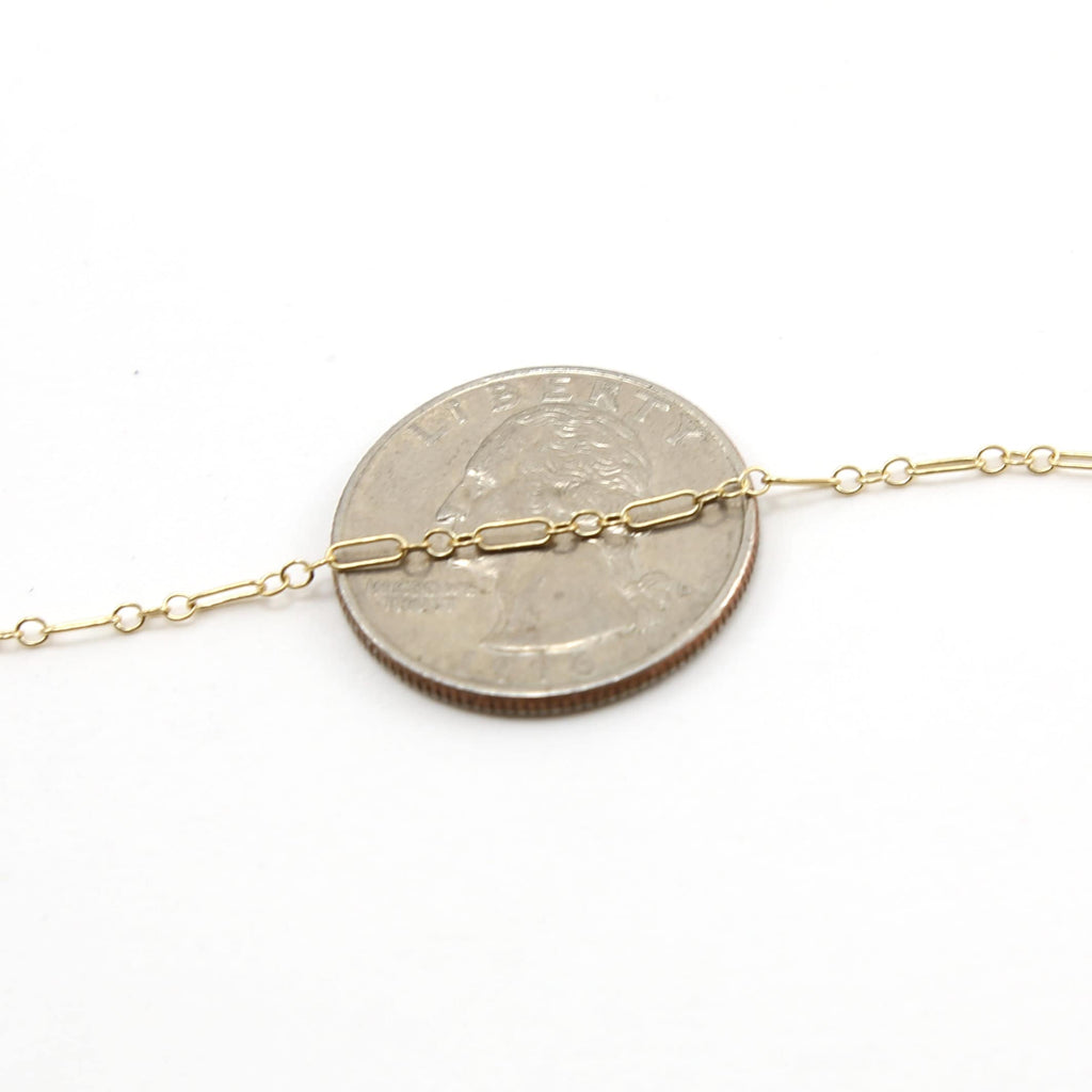 Sterling Silver or 14K Gold Filled Delicate Long and Short – Sold by the Foot