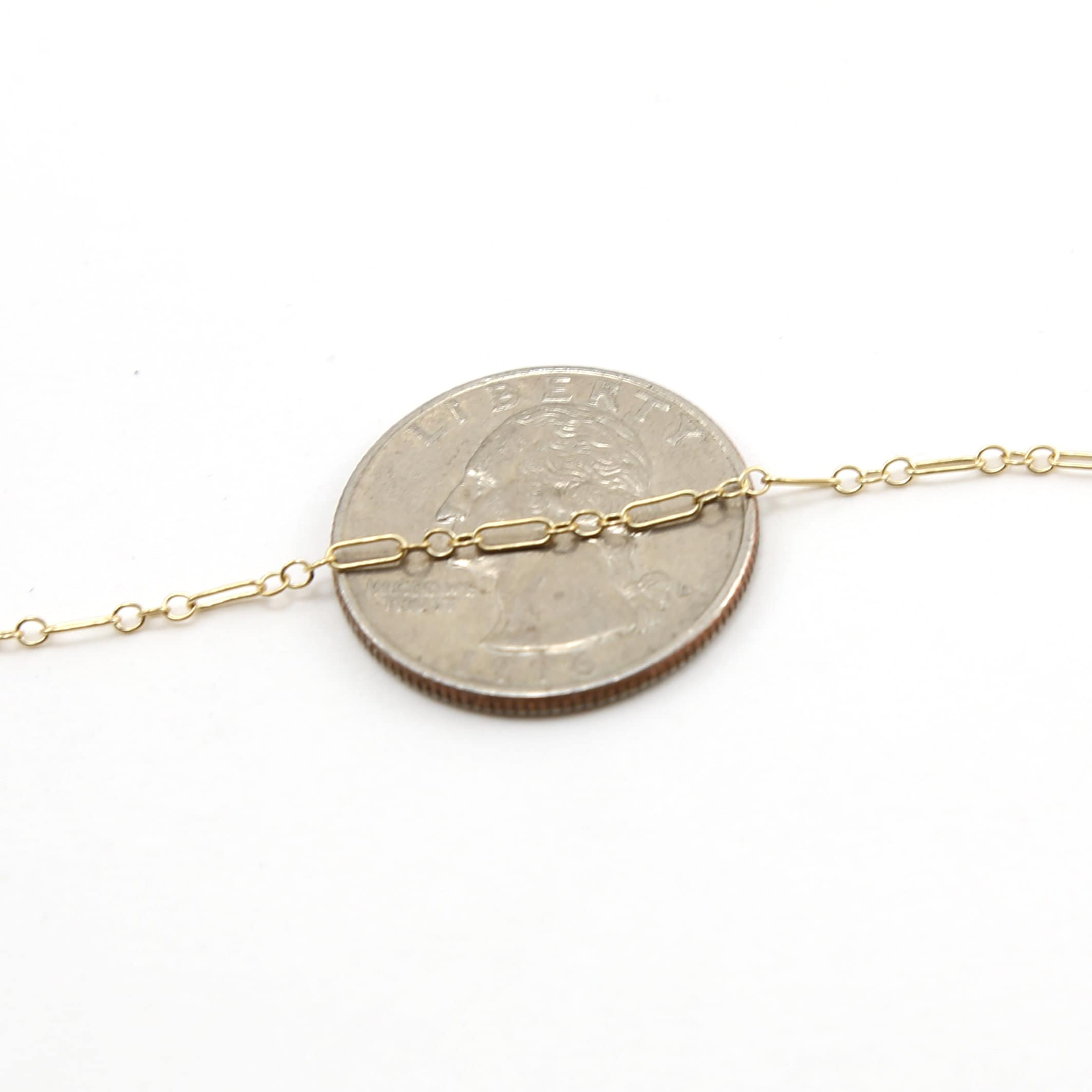 Sterling Silver or 14K Gold Filled Delicate Long and Short – Sold by the Foot