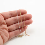 Sterling Silver or 14K Gold Filled Dainty Satellite Chain – Sold by the Foot
