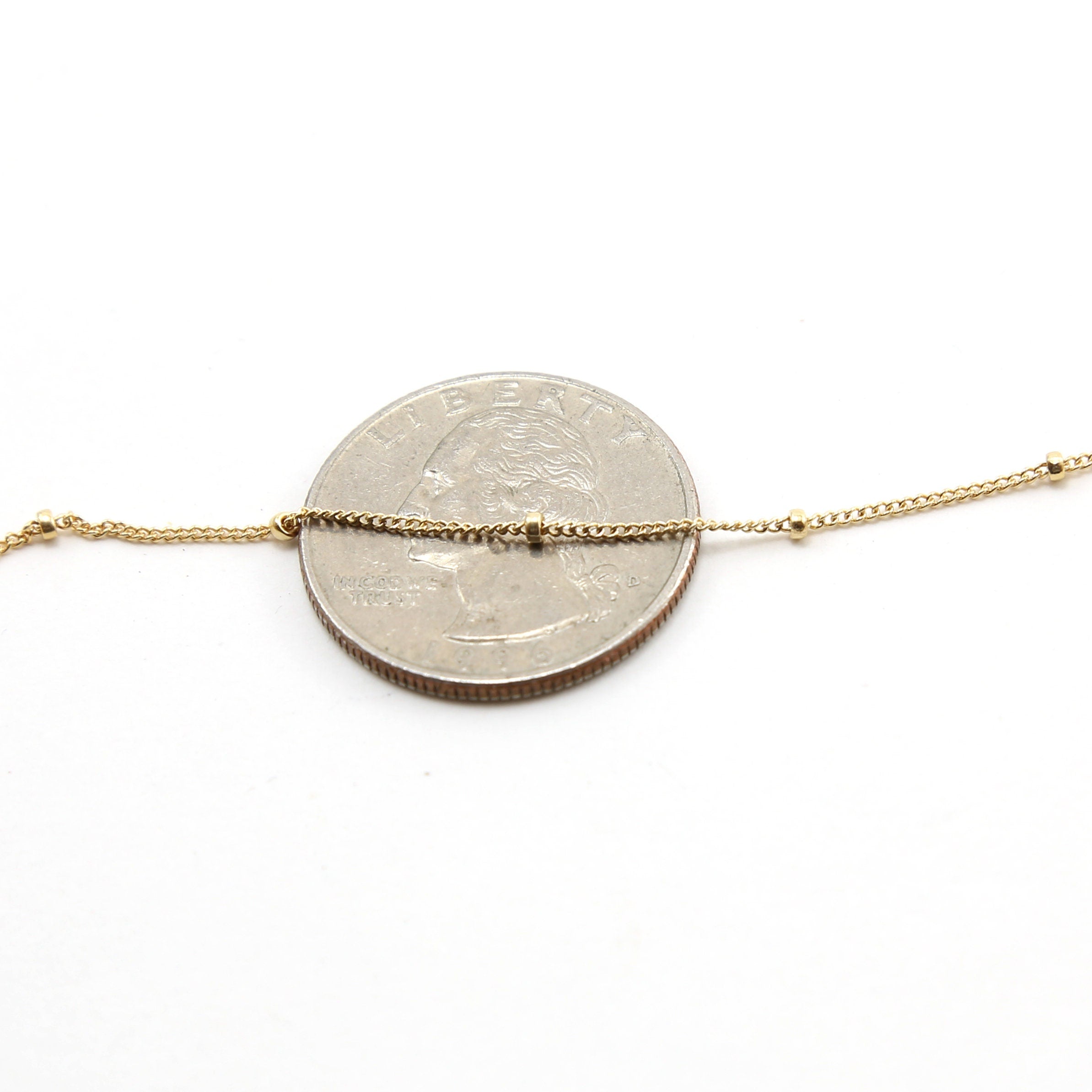 Sterling Silver or 14K Gold Filled Dainty Satellite Chain – Sold by the Foot