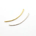 Sterling Silver or Vermeil Thin Textured Connector Bar with Two Loops