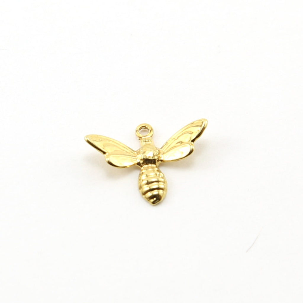 Sterling Silver or Vermeil Honey Bee or Charm Insect Nature Spring Pendant