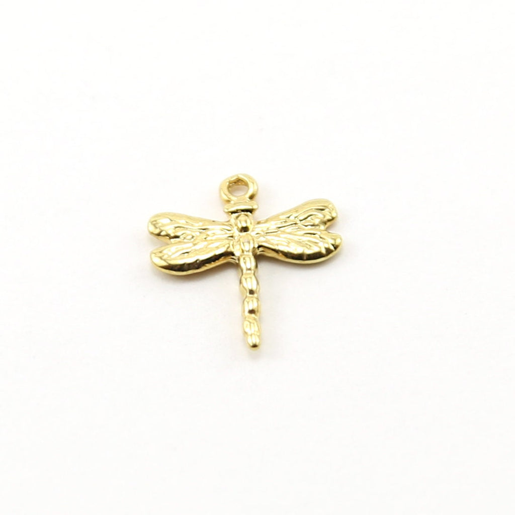 Vermeil Dragonfly Charm Insect Nature Spring Pendant