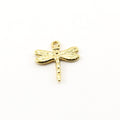 Vermeil Dragonfly Charm Insect Nature Spring Pendant