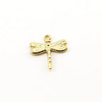 Vermeil Dragonfly Charm Insect Nature Spring Pendant
