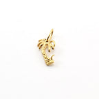 Vermeil Tropical Palm Tree Hawaii Beach Vacation Charm Necklace