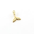 Vermeil Small Whale Tail Charm Ocean Inspired Beach Pendant