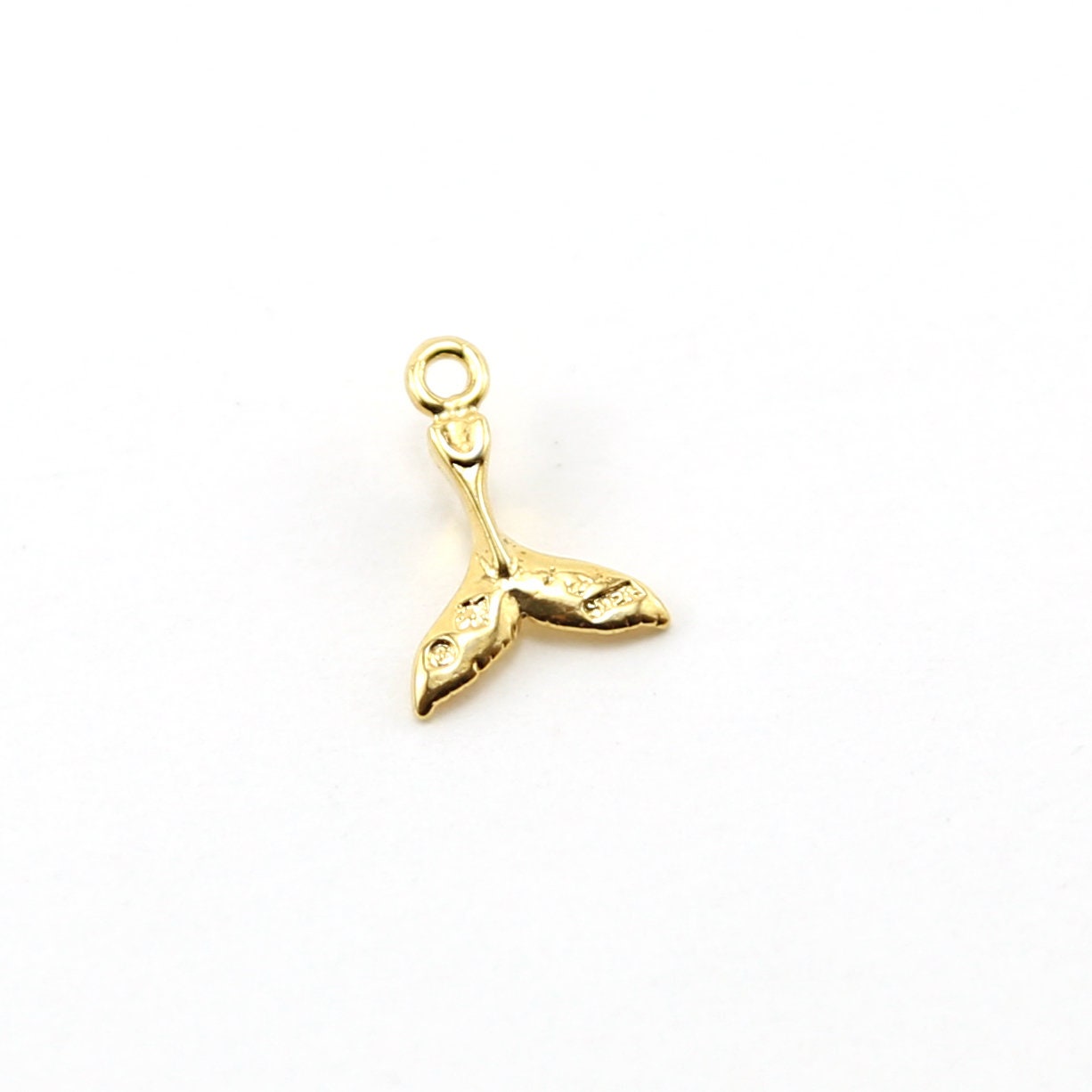 Vermeil Small Whale Tail Charm Ocean Inspired Beach Pendant