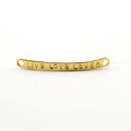 36mmx4mm Vermeil Live Love Laugh Stamped Curved Bracelet Connector Charm