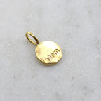 Sterling Silver or Vermeil 10mm Stamped Mom Disc Mothers Day Pendant Small