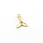 Vermeil Small Whale Tail Charm Ocean Inspired Beach Pendant