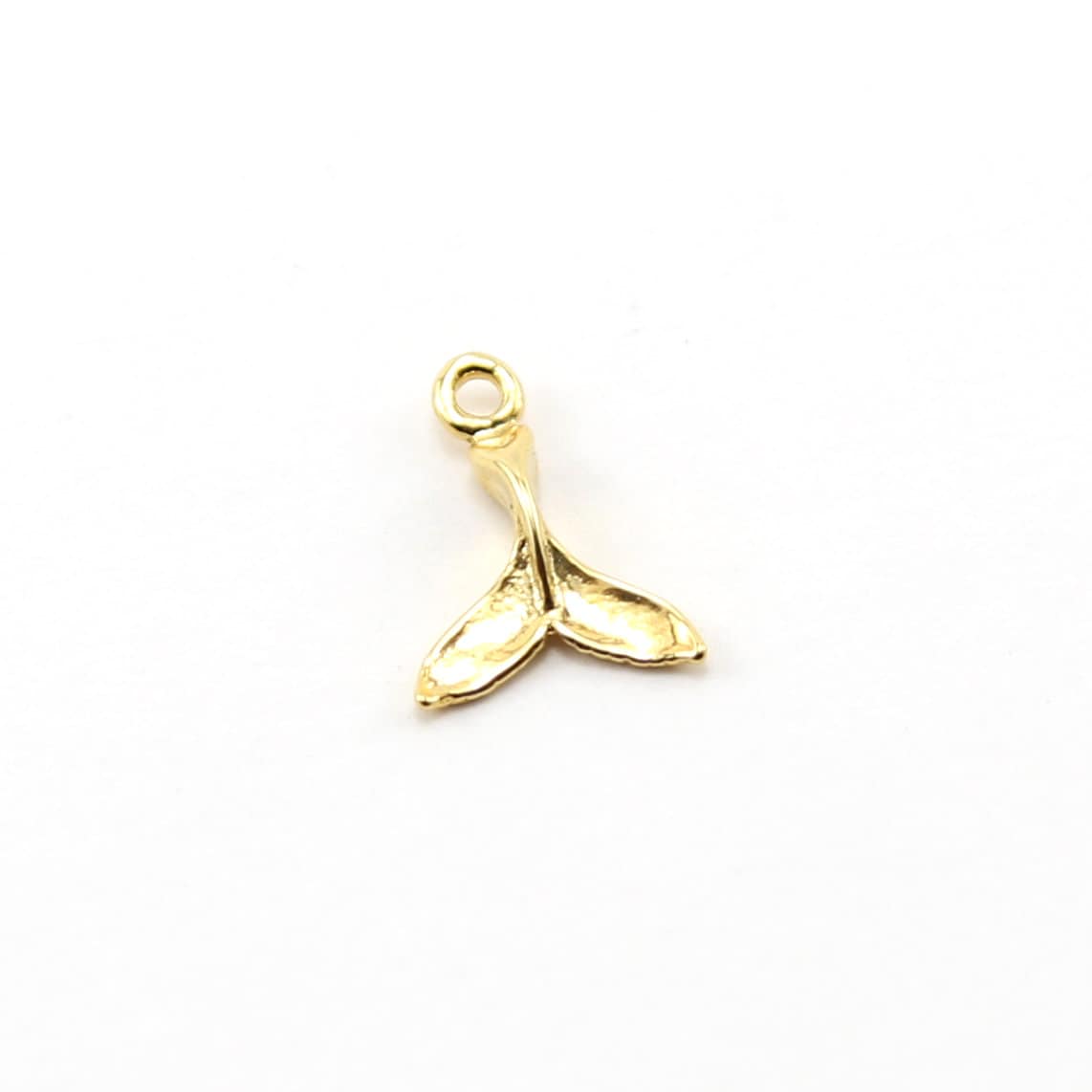 Vermeil Small Whale Tail Charm Ocean Inspired Beach Pendant