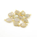 Sterling Silver Golden Rutilated Quartz Natural Shaped Raw Nugget