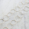 Sterling Silver Twisted Large 17mm Ring Rope Circle Accent – Sold by the Foot
