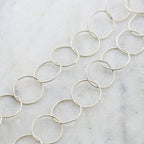 Sterling Silver Twisted Large 17mm Ring Rope Circle Accent – Sold by the Foot