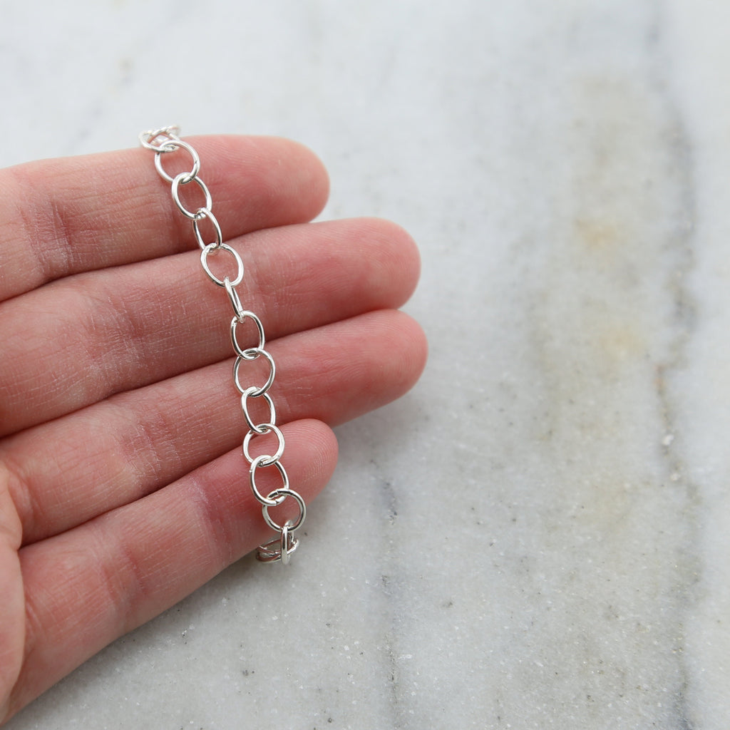 5mmx6mm Sterling Silver Oval Link Dainty Chain Perfect – Sold by the Foot