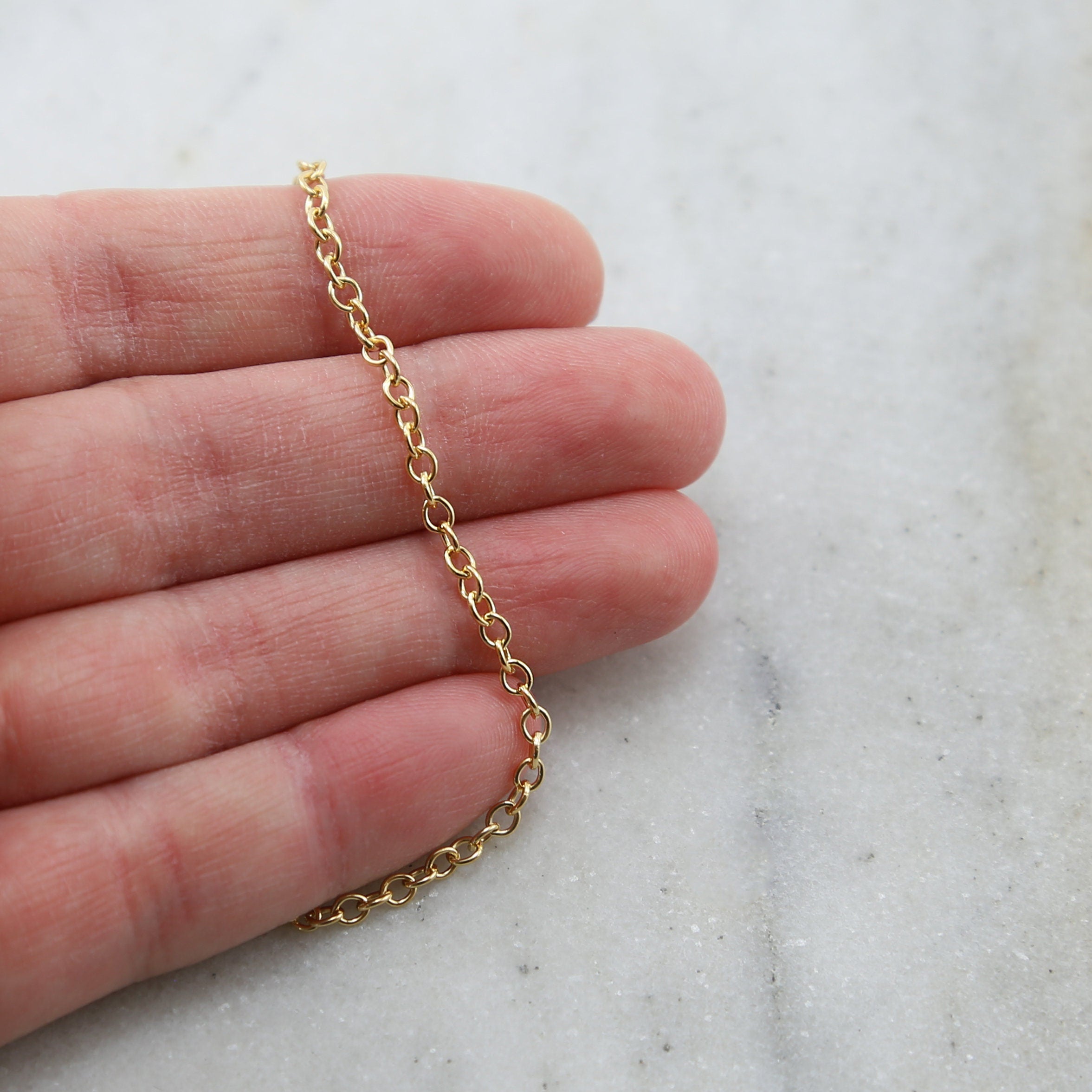 2.5mmx3mm Sterling Silver or 14K Gold Filled Thick Durable – Sold by the Foot