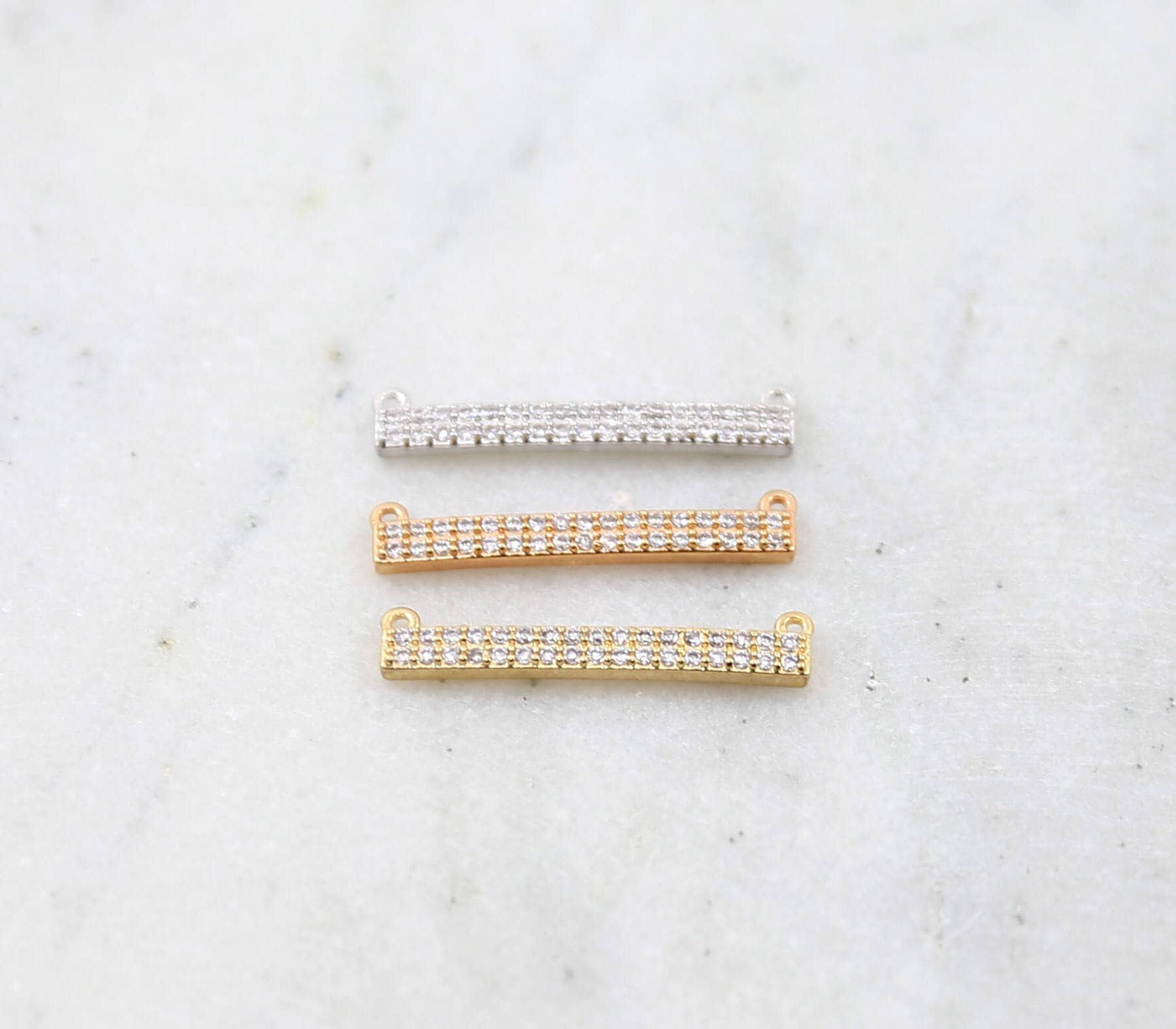 Rhodium Plated Rhodium Cubic Zirconia Gold Silver or Rose Gold