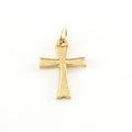 20mmx12mm 14K Gold Filled Textured Cross Charm Religious Spiritual Pendant