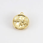 Sterling Silver or Vermeil Coin Elephant Pendant with Flat Backing
