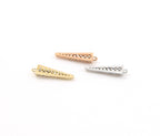 16mmx4mm Rhodium Plated Rhodium Cubic Zirconia Spike Dagger Point Pendant