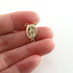 Sterling Silver or 14K Gold Filled or Virgin Mother Mary Rosary Connector
