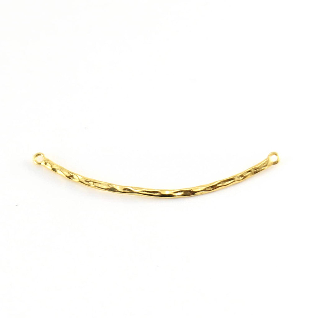 Sterling Silver or Vermeil Thin Textured Connector Bar with Two Loops
