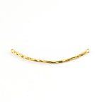Sterling Silver or Vermeil Thin Textured Connector Bar with Two Loops