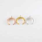 23mmx18mm Sterling Silver or Vermeil Horn Upside Down Crescent Moon Charm