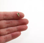 Rhodium Plated Teeny Tiny Triangle Point Dagger 10mm Charm in Gunmetal (4pc)