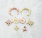 Rhodium Plated CZ Pave Starburst Rhodium Cubic Zirconia Shooting Star