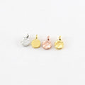 Sterling Silver or Vermeil Tiny Round Circle Dot Stamping Blank Charm (2pc)