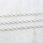 Sterling Silver Sturdy Diamond Link Chain 5.5mm x 4mm – Sold by the Foot
