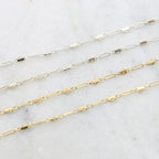 5.5mmx2.75mm Sterling Silver or 14K Gold Filled Flat – Sold by the Foot
