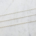Sterling Silver Thick Oval Dainty Chain 2.5mm x 1.5mm – Sold by the Foot