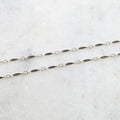8.5mmx1.5mm Sterling Silver Flat Diamond Link Chain – Sold by the Foot