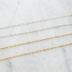 3.6mmx1.4mm Sterling Silver or 14K Gold Filled Tiny – Sold by the Foot