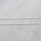 Sterling Silver Diamond Cut Curb Chain with Three – Sold by the Foot