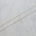 Sterling Silver Diamond Cut Curb Chain with Three – Sold by the Foot
