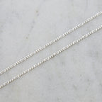 Sterling Silver Diamond Cut Curb Chain with Three – Sold by the Foot