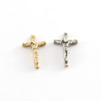 Sterling Silver or Vermeil Mini Crucifix Charm