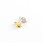 Sterling Silver or Vermeil Tiny Puffy Thick Heart Charm in or Love Friendship