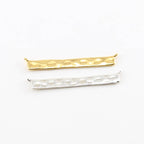 32mmx3mm Sterling Silver or Vermeil Hammered Textured Long Bar Connector