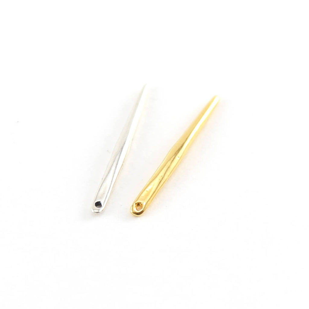 Sterling Silver or Vermeil Dagger Pendant Charm with Hole