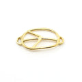 38mmx20mm Sterling Silver or Vermeil Organic Peace Sign Oval Shape Bracelet