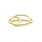 38mmx20mm Sterling Silver or Vermeil Organic Peace Sign Oval Shape Bracelet