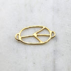 38mmx20mm Sterling Silver or Vermeil Organic Peace Sign Oval Shape Bracelet
