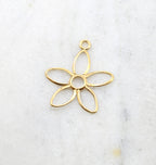 Sterling Silver or Vermeil Large Daisy Flower Nature Charm Spring Pendant