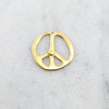 20mmx18mm Sterling Silver or Vermeil Organic Peace Sign with Heart Charm
